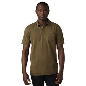 Prana Men’s prAna polo short sleeve peat heather NWT size XL
